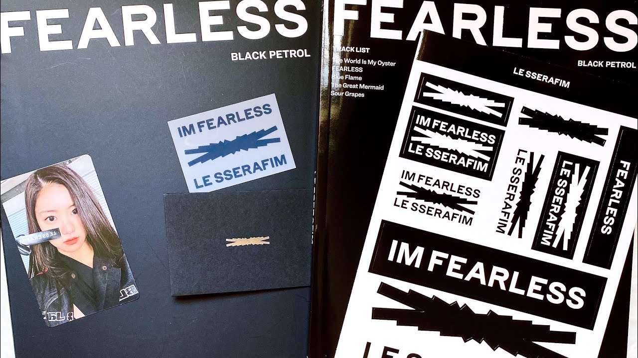 UNBOXING: LE SSERAFIM - FEARLESS ( BLACK PETROL VERSION ) - YouTube