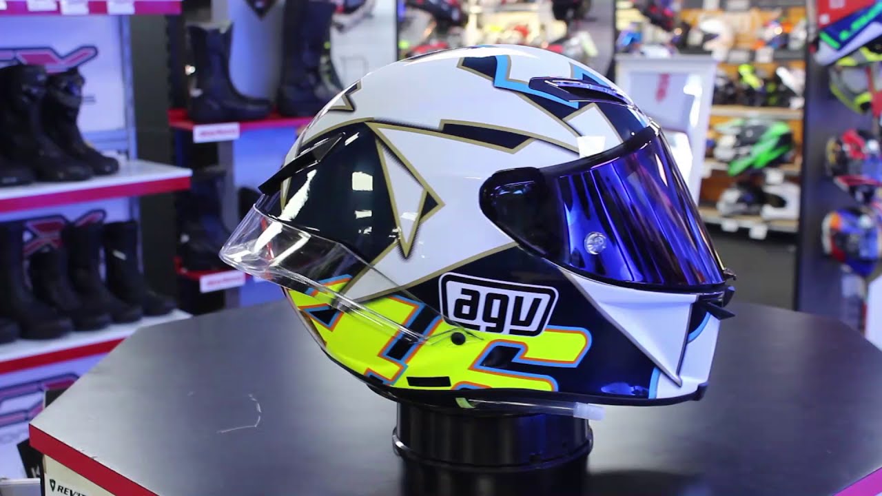 AGV Pista GP-RR Rossi World Title 2003 Replica Helmet - YouTube