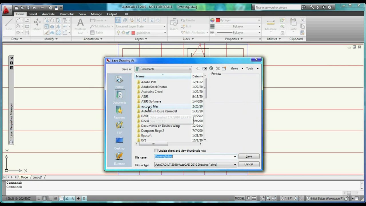 AutoCAD LT 2010 | Construct & Dimensioning a Jig Tutorial | Part I