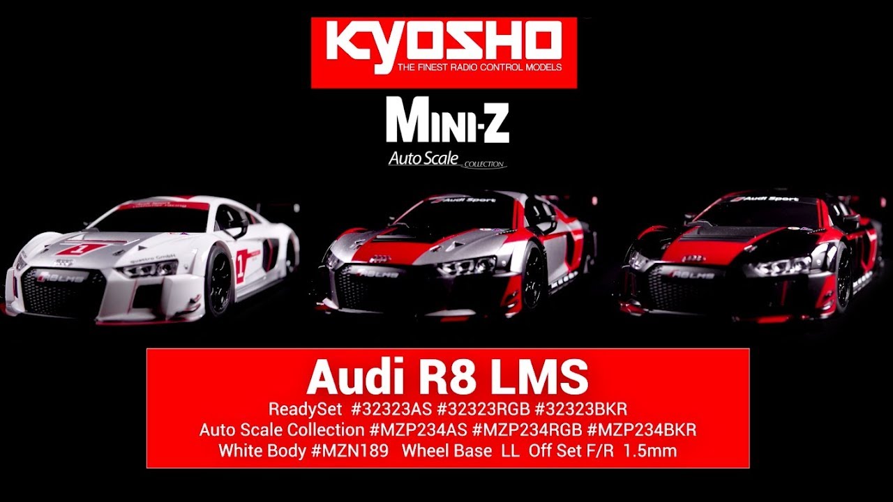 ミニッツRWDシリーズ レディセット Audi R8 LMS 2015 “White” 32323AS