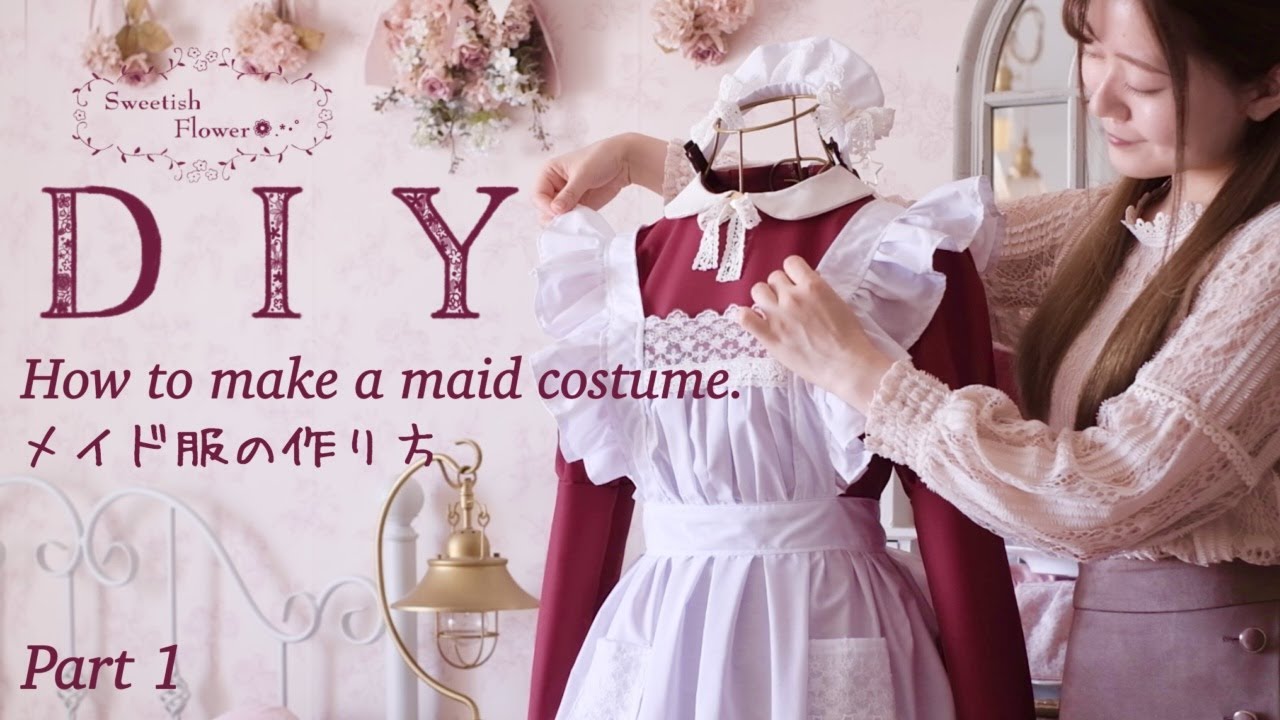 How to make a maid costume.] DIY Classical apron tutorial. A