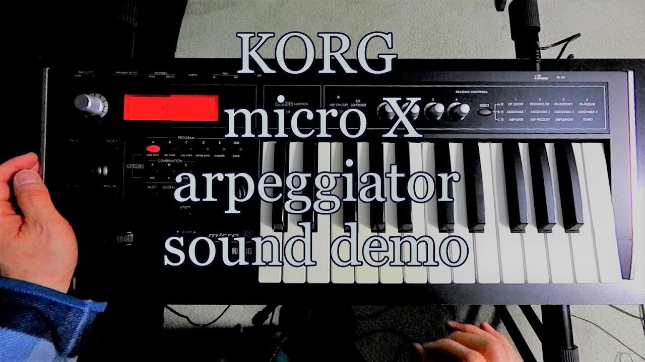 KORG micro X arpeggiator sound demo - YouTube