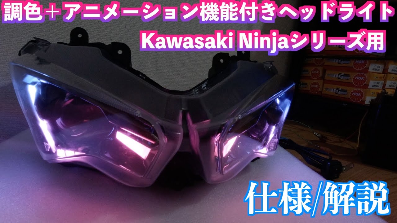 Kawasaki Ninja ZX-25R/ZX-4R/ZX-6R カスタムヘッドライト紹介 - YouTube
