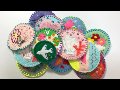 フェルト・ブローチ・アップリケ/作品紹介】フェルトで作った丸い