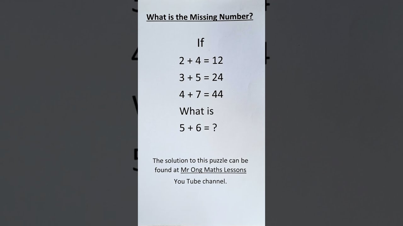What is the Missing Number? - YouTube