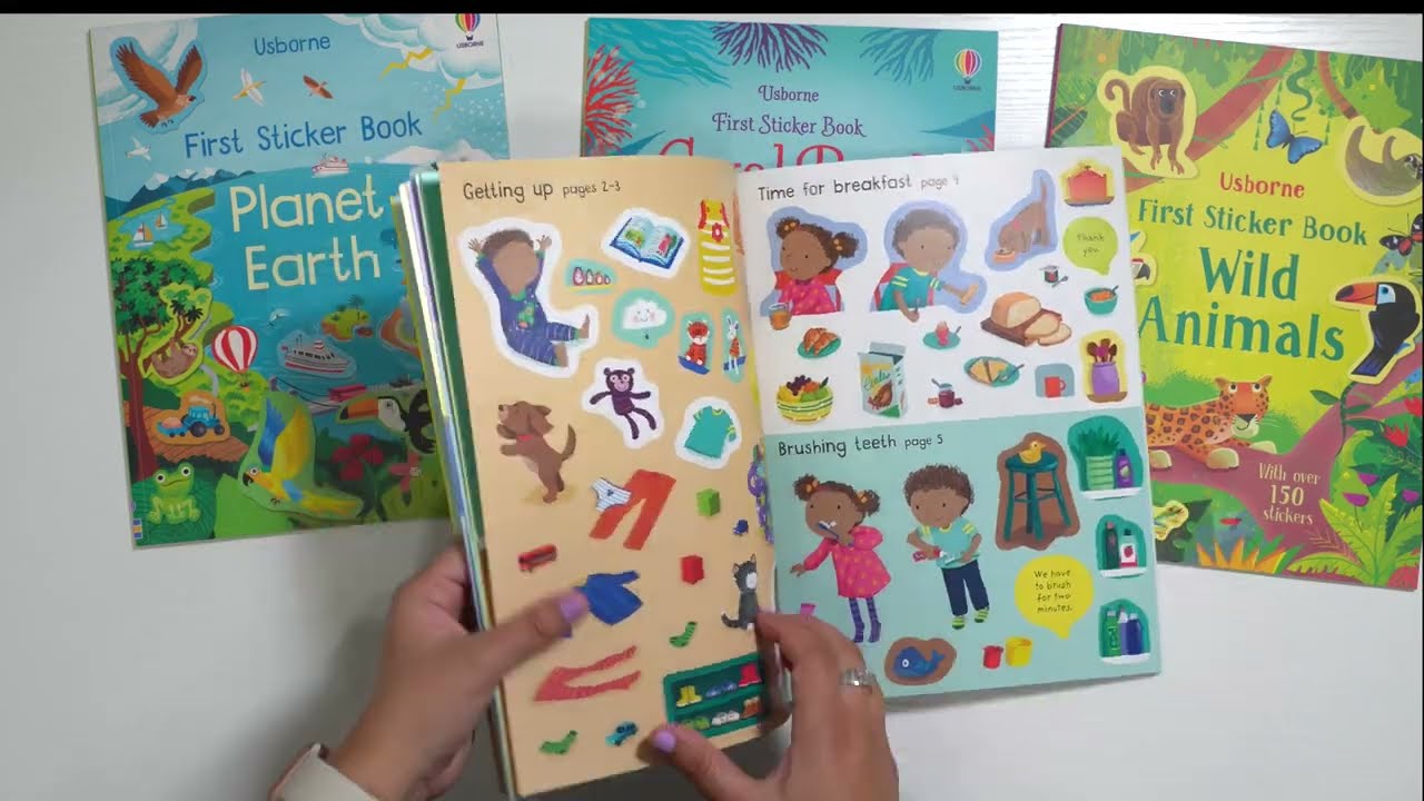 Top Sticker Books for Toddlers! First Sticker Book Set! Usborne