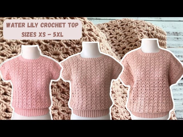 How to Crochet Lacy Summer Top. Water Lily Top. Crochet Video