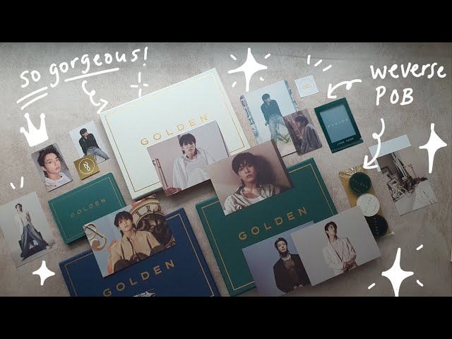 Unboxing BTS JUNGKOOK GOLDEN ALBUMS (Weverse Global Preorder