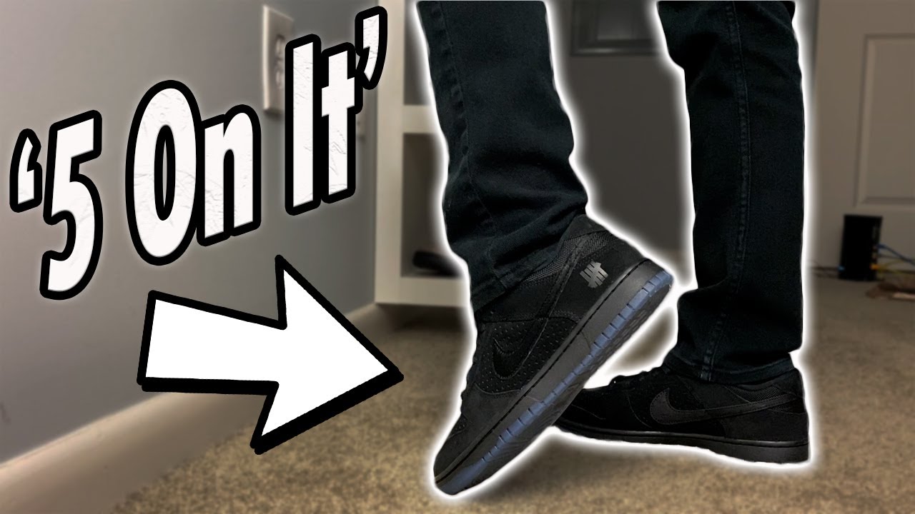 MOST EXCLUSIVE Undefeated Dunk? Undefeated '5 On It' Black Nike