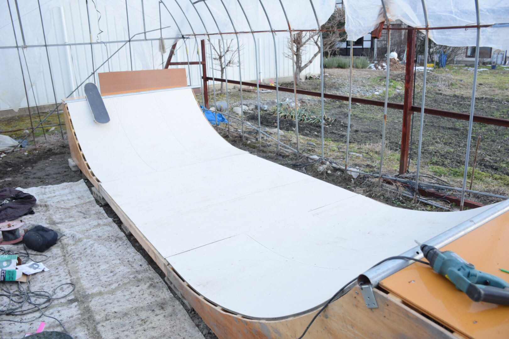 スケートボード】ランプ自作してみた！Part.4/4 【完成編!!】 - 2