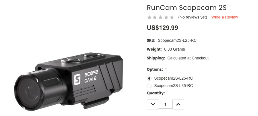 RunCam Scope Cam2 4K L35（レコードケーブル付き）を買ってみました