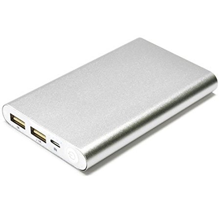 アルミボディの薄型モバイルバッテリー 8000mAh シルバー MPB-8000P-SV