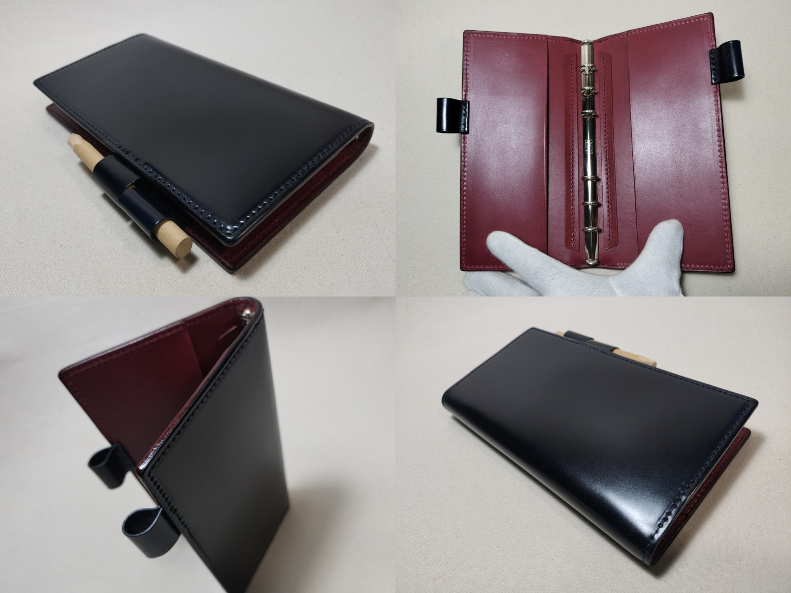 システム手帳バイブルナローサイズコードバン240905 | 革工房ノーツ