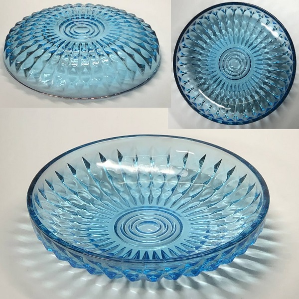 青ガラス銘々皿R1832 : 昭和レトロポップ食器雑貨通販ショップ