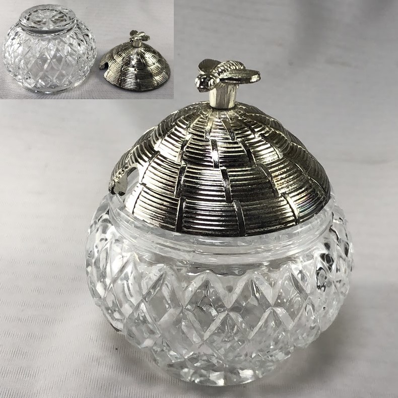 ガラスシュガーポットR6376 : 昭和レトロ食器雑貨通販ショップ