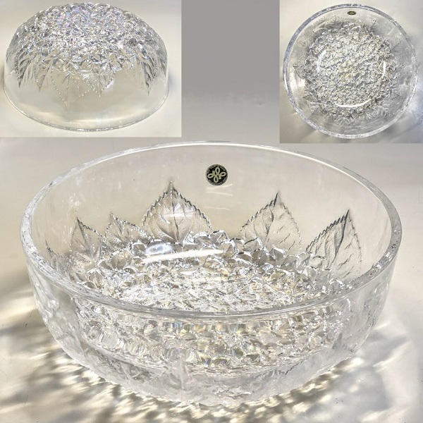 HOYA保谷クリスタル紫陽花ガラスボウル : 昭和レトロ食器雑貨