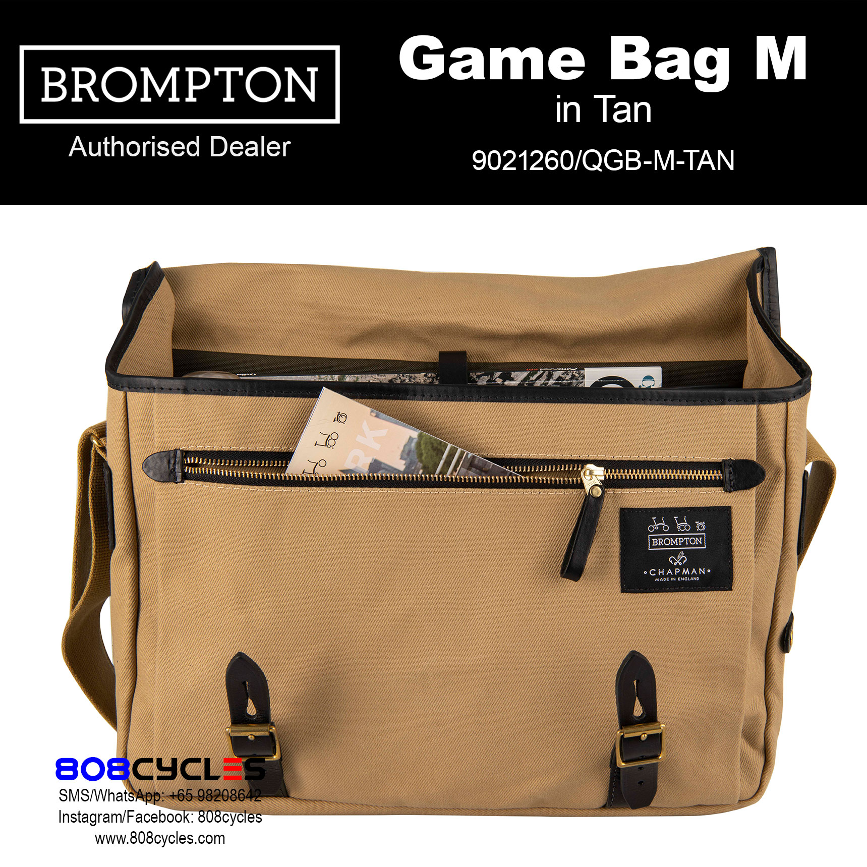 BROMPTON Game Bag M in Tan – 808 Cycles