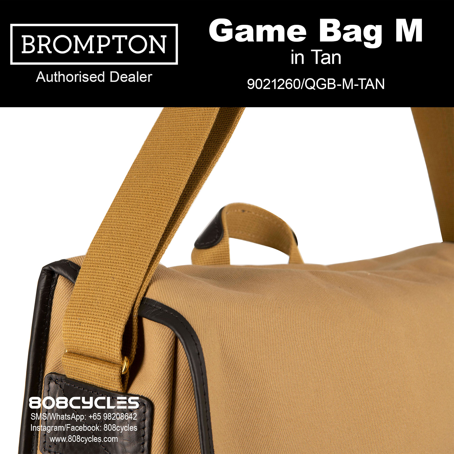 BROMPTON Game Bag M in Tan – 808 Cycles