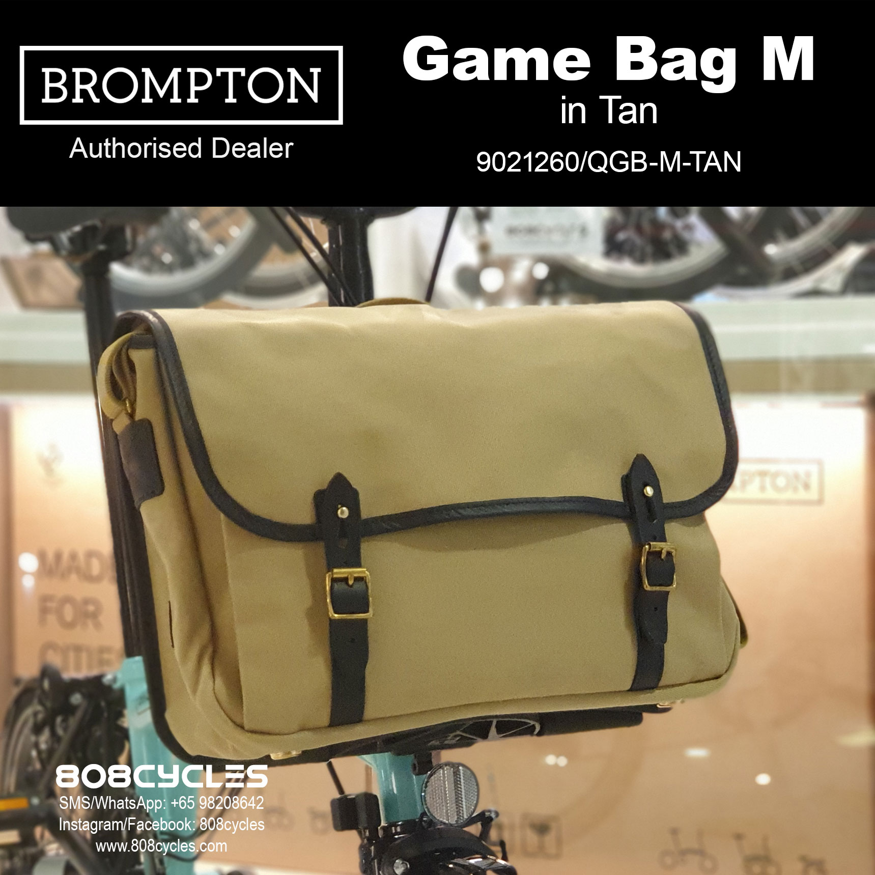 BROMPTON Game Bag M in Tan – 808 Cycles