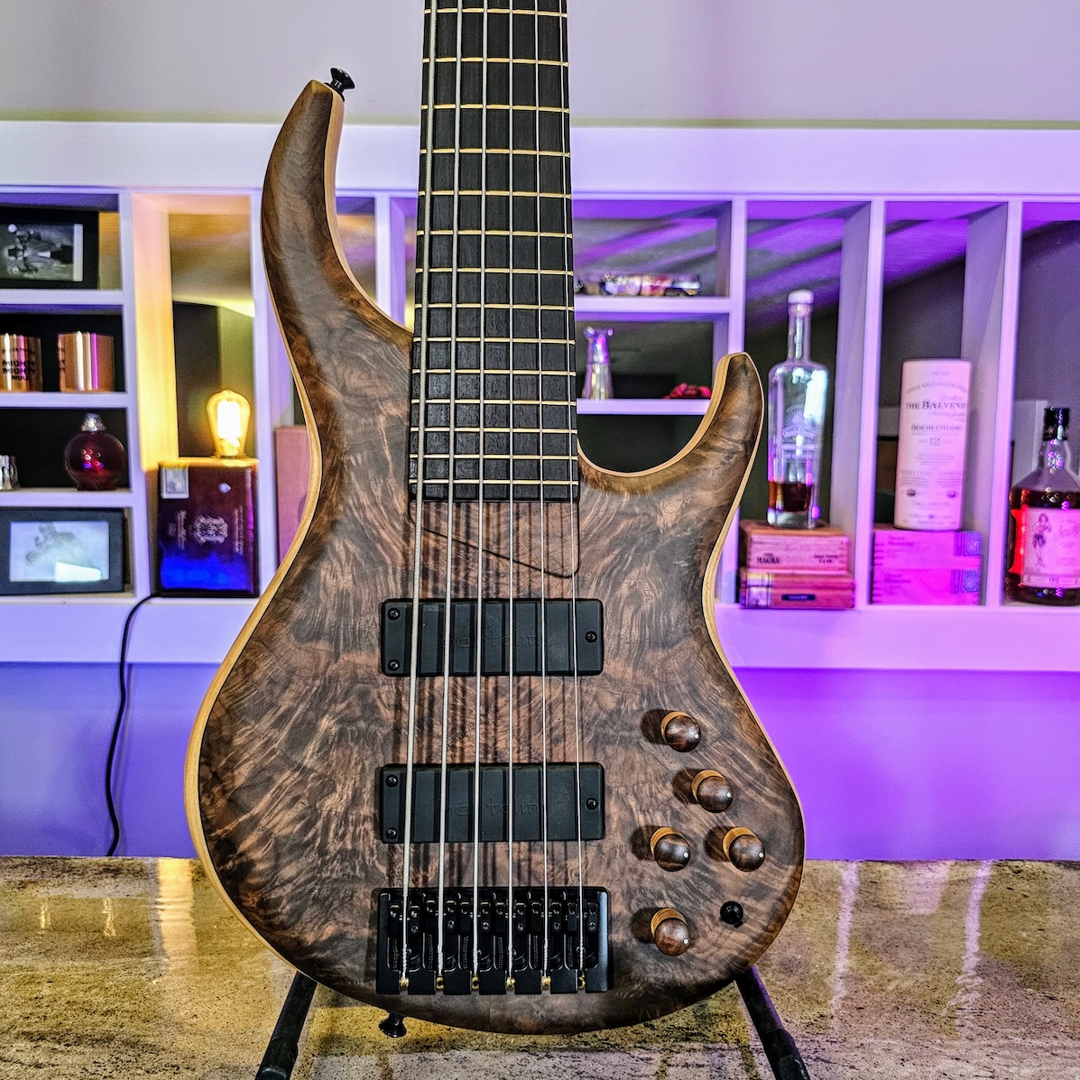 MTD 635-24 6-String Bass: Figured Walnut “10” top, Old Growth