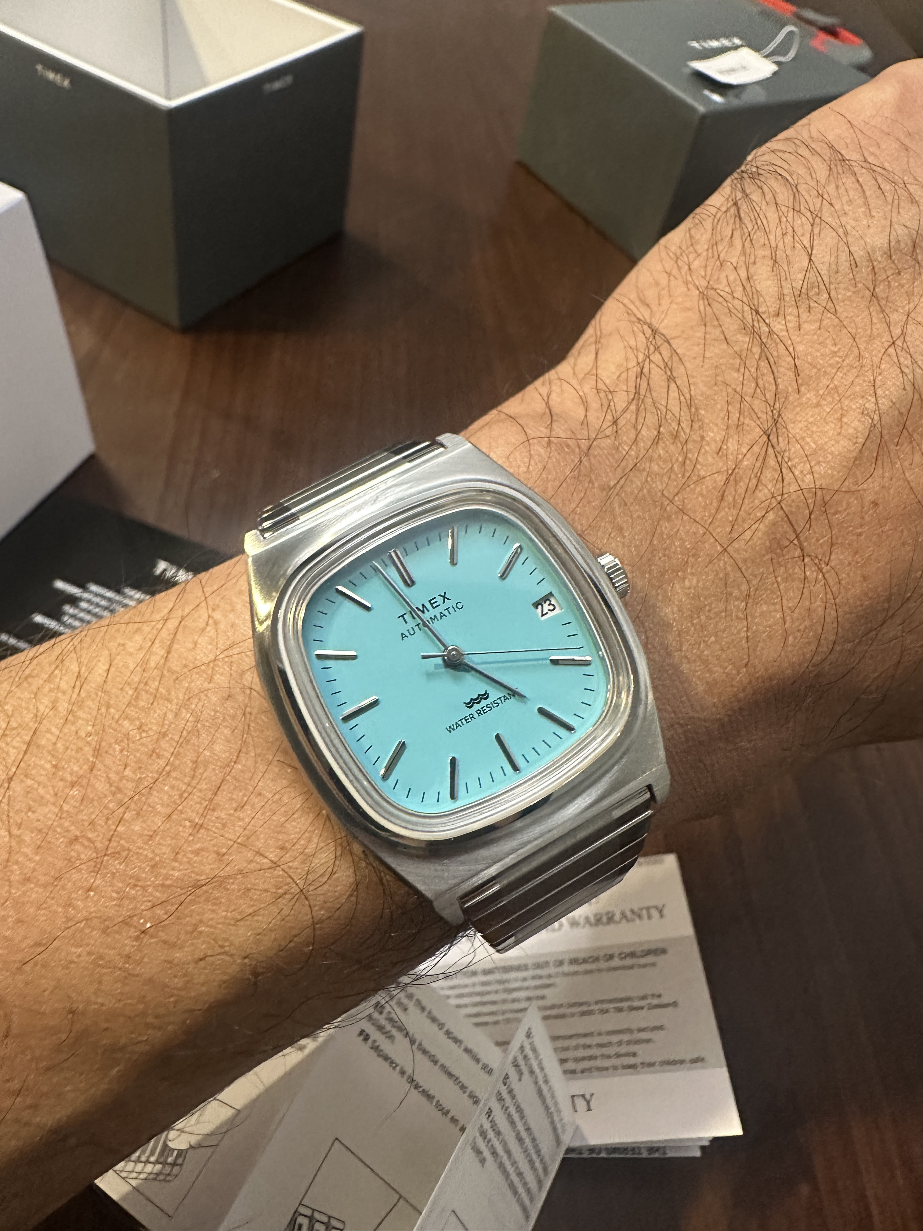 Timex 1983 E-Line Reissue Review – Tiffany-Turquoise Dial - Just