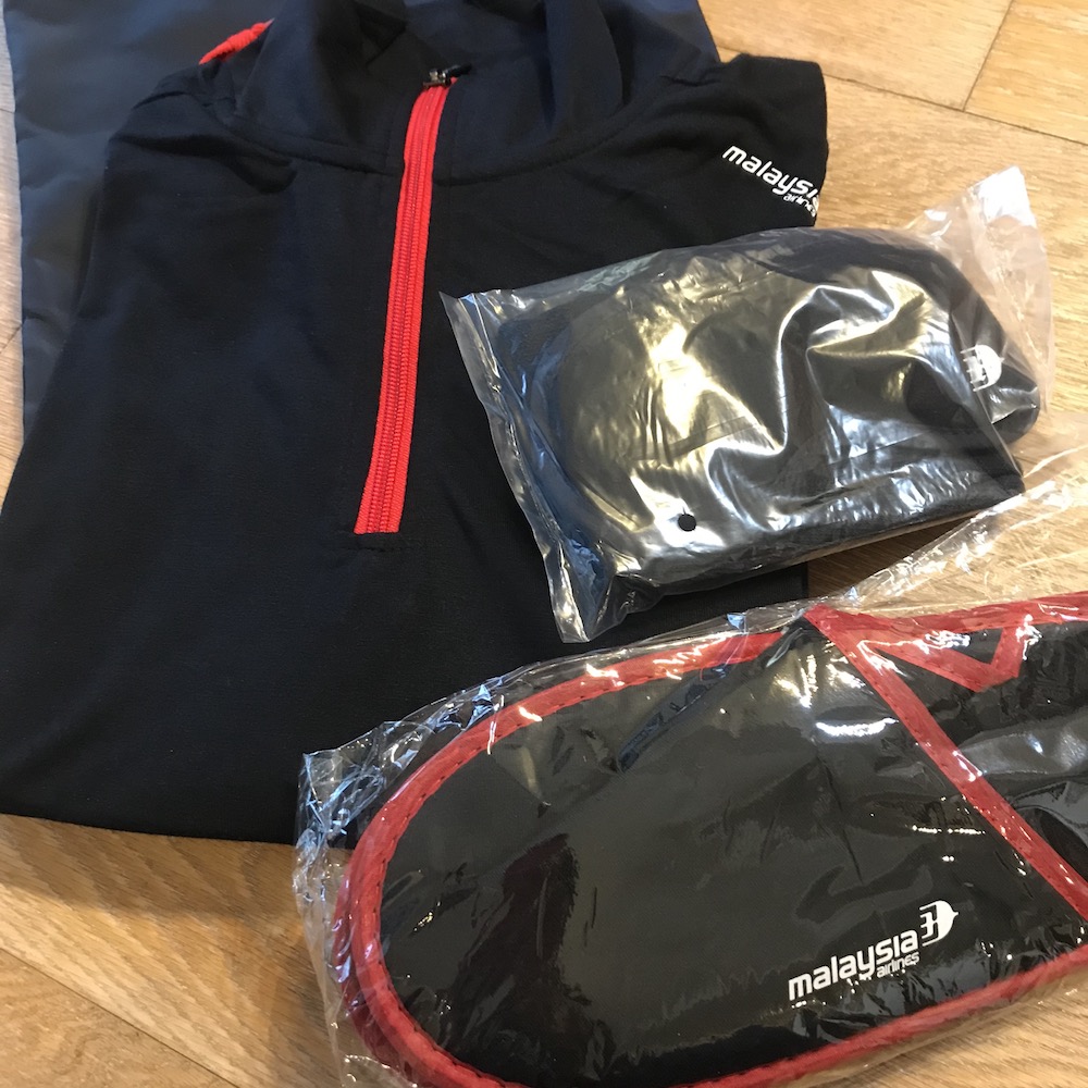 ファーストクラスで世界一周していただいたパジャマ＆アメニティ①