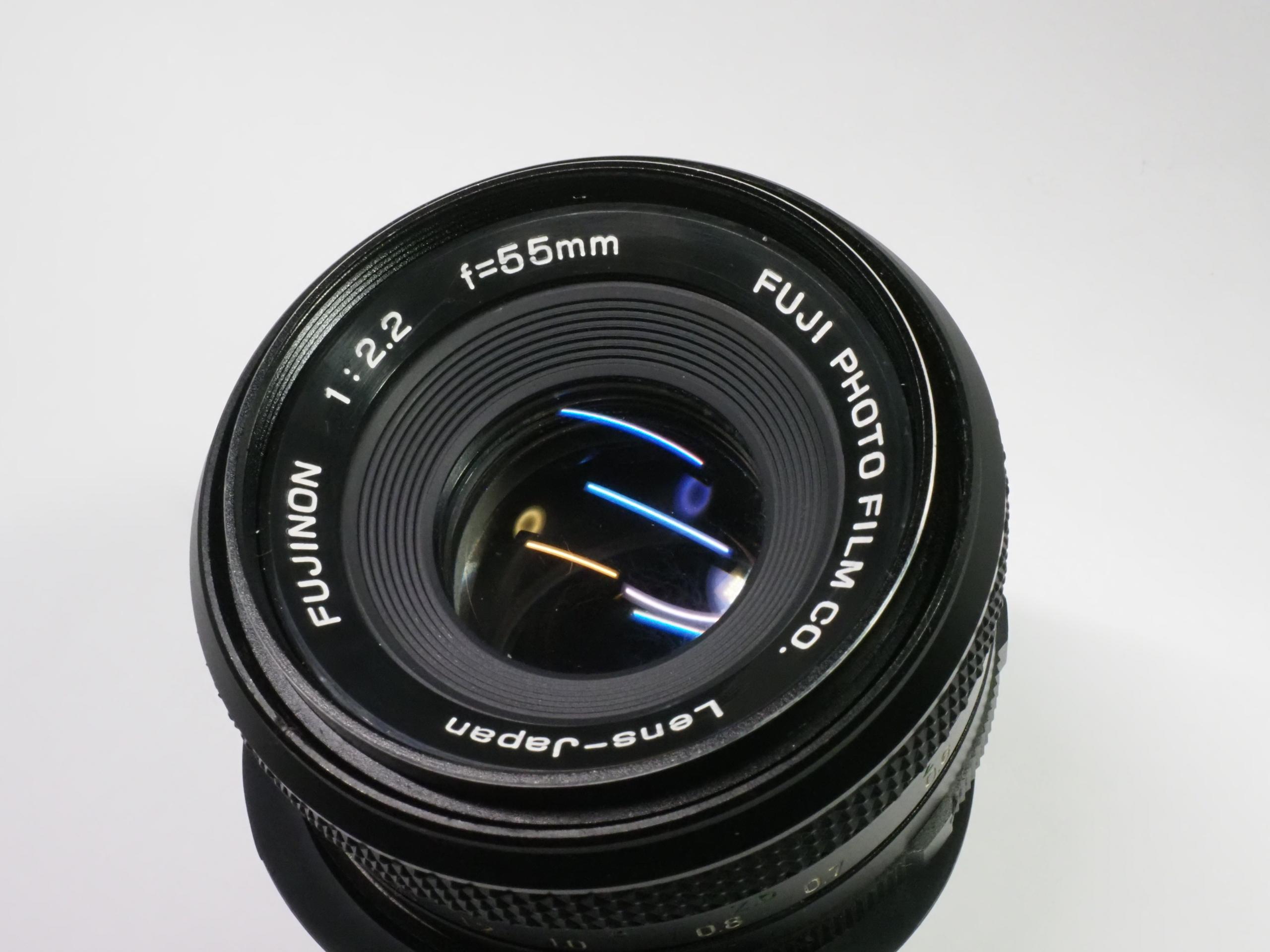 fujinon 55mm f2.2、強烈な前玉カビ痕、前玉分解のポイント！
