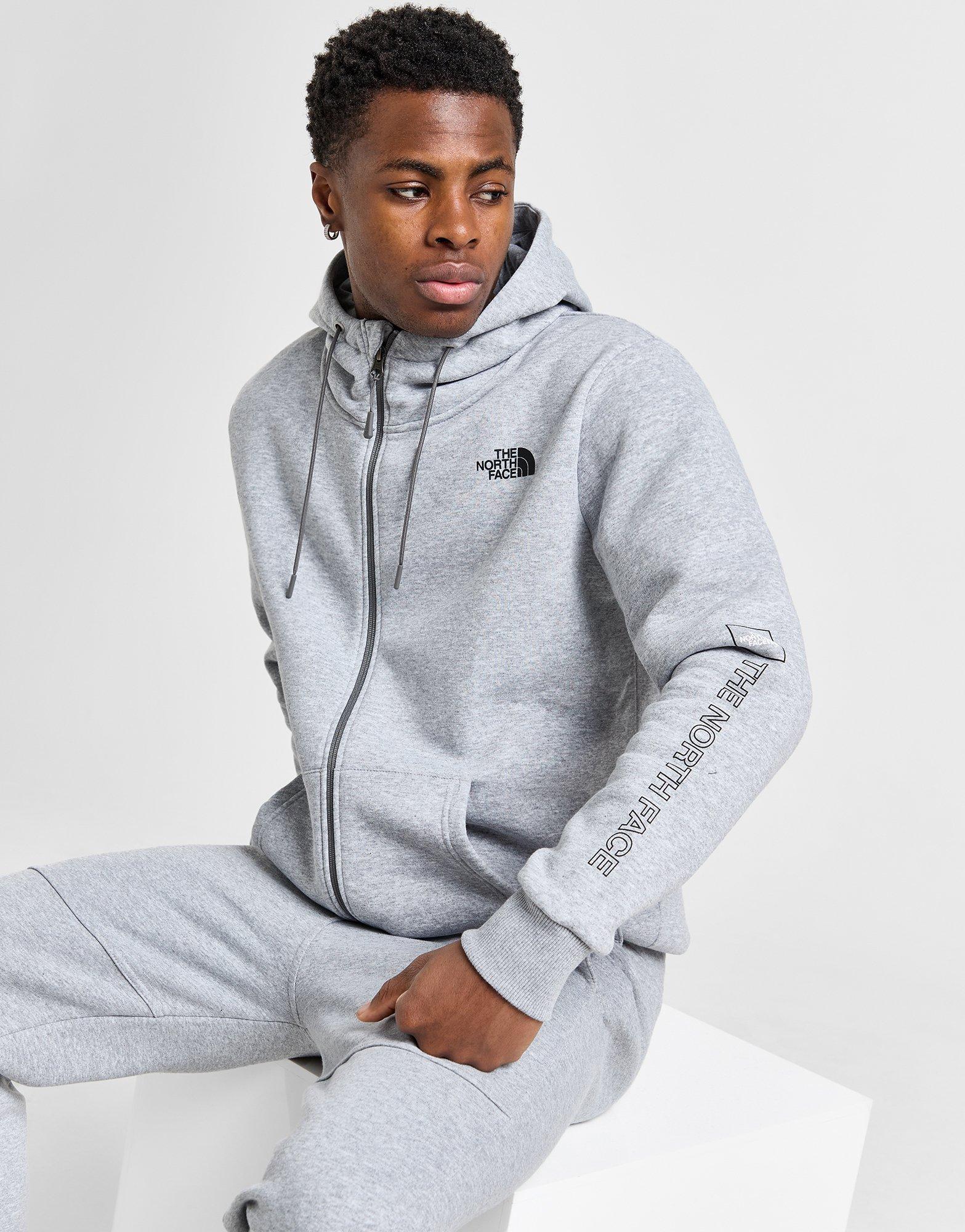 Grey The North Face Linear Logo Full-Zip Hoodie - JD Sports Global