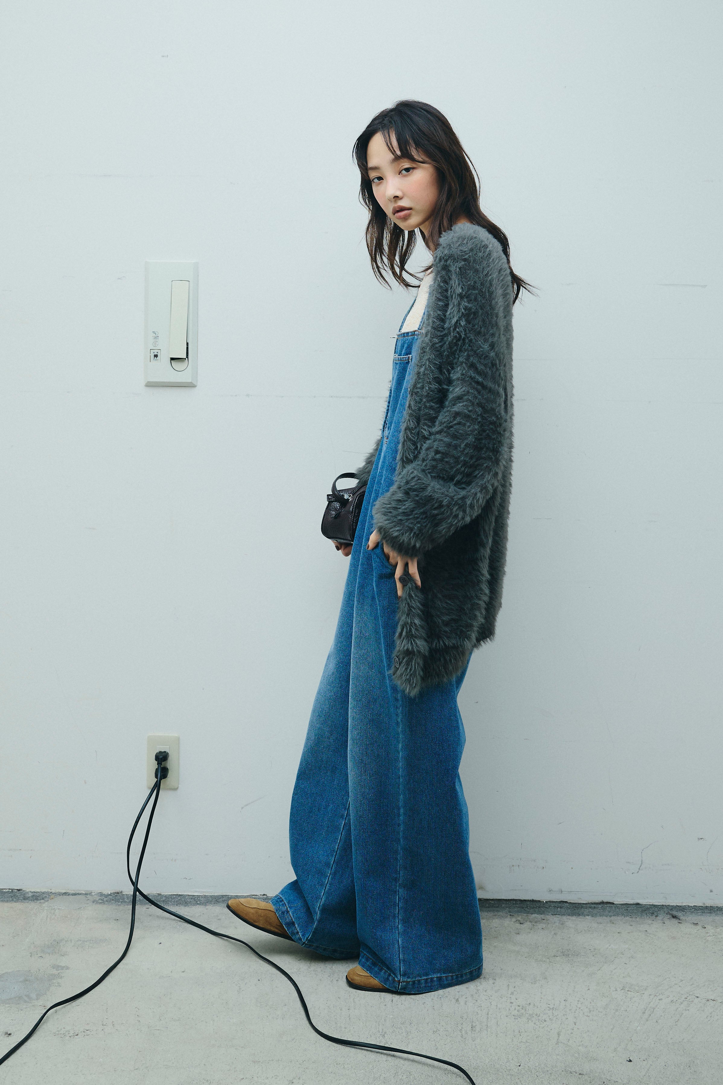 予約]フロントジップストラップデザインデニムサロペット – IAMALPHA