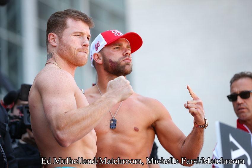 前日計量『最高潮カネロvs曲者サンダース』勝敗投票 - ボクシングアート