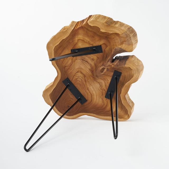 サイド テーブル 切り株 天然 ウッド 無垢 チーク 高さ 約 50cm