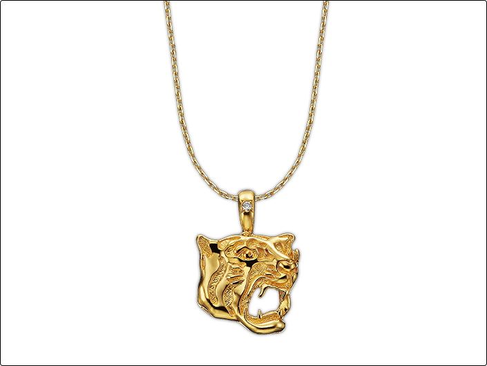 阪神タイガース創設90周年記念＜勝利の猛虎＞純金ペンダント／純銀
