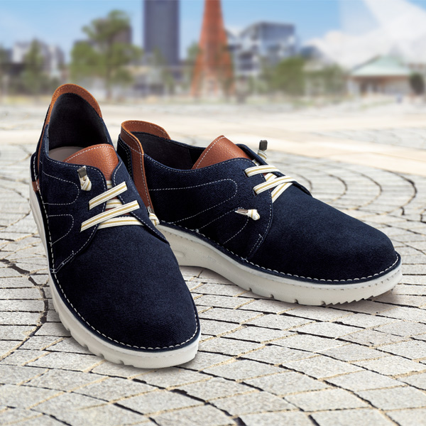 藍の風格（デニム・ダンディズム）＞高級ゴートレザーと牛革の4E紳士