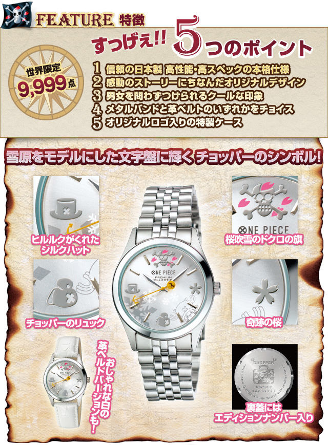 ワンピース トニートニー・チョッパー 桜の記憶 限定版ウォッチ