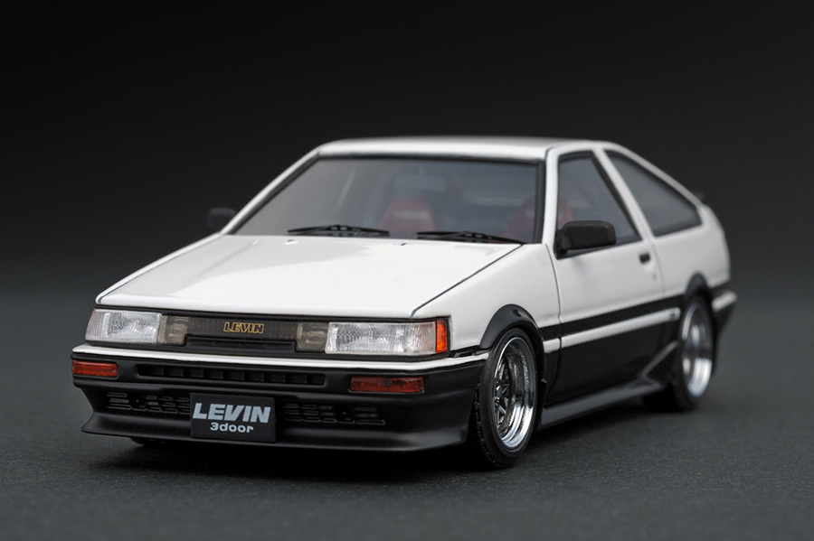 IG0471 1/43 Toyota Corolla Levin (AE86) 3-Door GT Apex White/Black