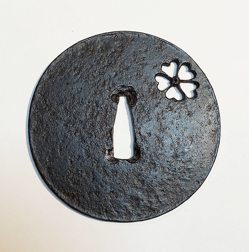 古甲冑師鐔 桜花透Tsuba Ko-Kacchushi design of Cherry Blossom