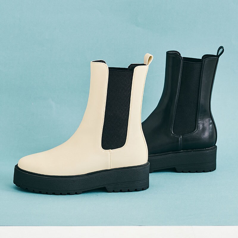 厚底ミドル丈サイドゴアブーツ/31439 | オリエンタルトラフィック