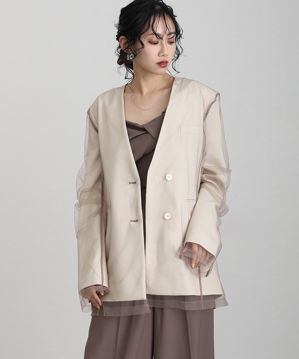 ボクシーレイヤードチュールジャケット | アトロ(atlo) | マルイウェブ