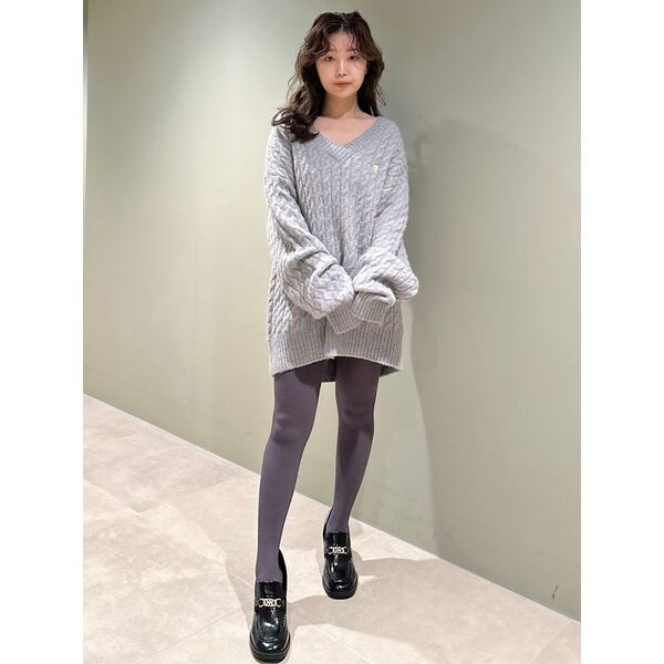 WEB限定カラー】Lily Bearケーブルニットミニワンピース | リリー