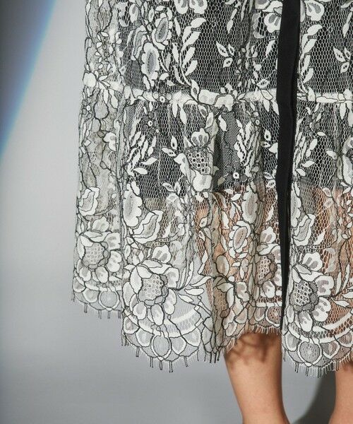 セール】 バイカラーレースシャツワンピース （ミニ丈・ひざ丈