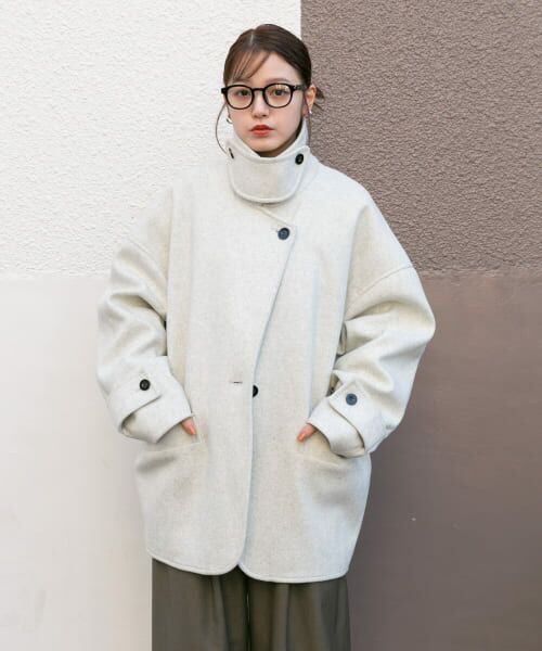セール】 コクーンミドルコート （ステンカラーコート）｜＊＊KBF