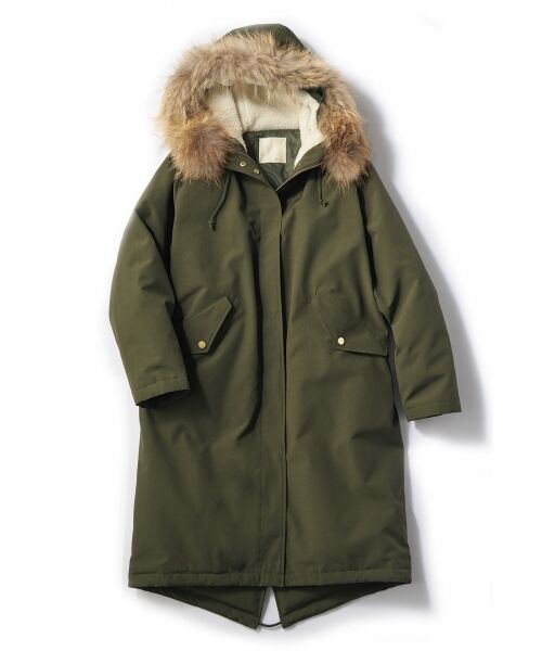 セール】 【マガジン掲載】ファー付きモッズダウンコート(検索番号R27