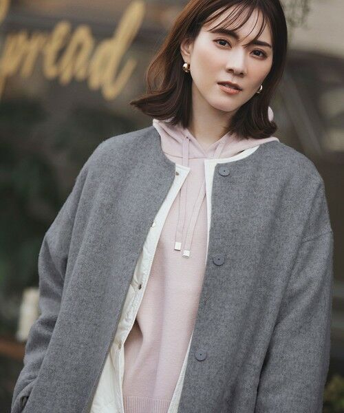 セール】 MANTECO リバーノーカラー コート (検索番号:JL23) （その他