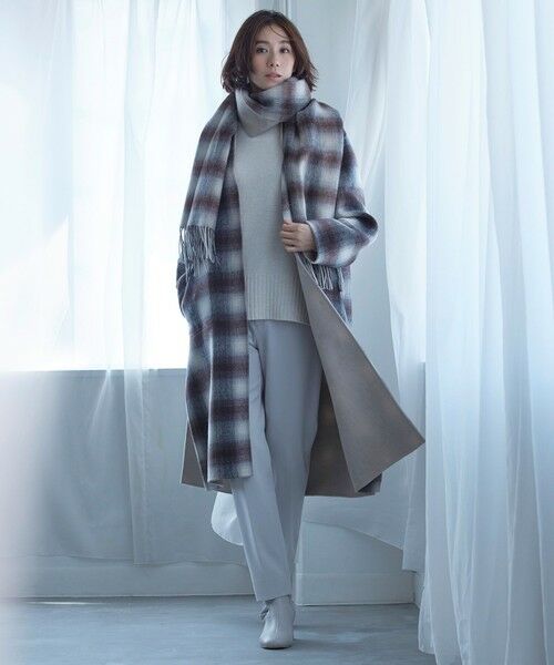 セール】 【リバーシブル】ウールリバー ノーカラーロングコート