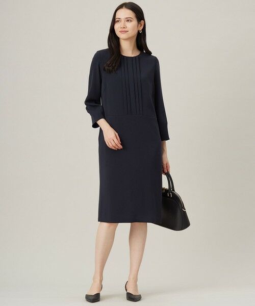 セットアップ対応・洗える】トリアセダブルクロス ワンピース （ロング