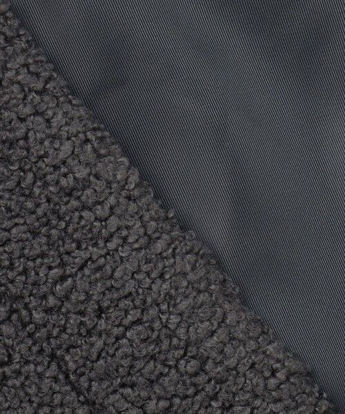 洗える】ボアコンビ アウター （ノーカラージャケット）｜自由区