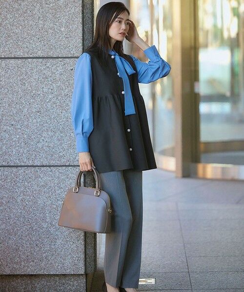 洗える】ナチュラルタッチボウタイ ブラウス （シャツ・ブラウス