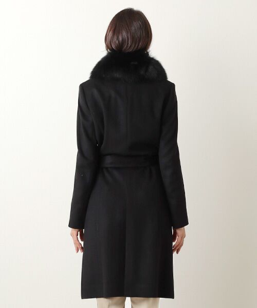 セール】 カシミヤ100％コート（ベルト付き） （ステンカラーコート