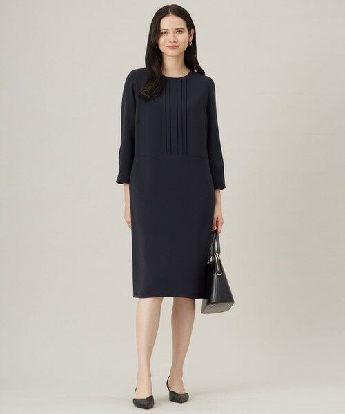 セットアップ対応・洗える】トリアセダブルクロス ワンピース （ロング