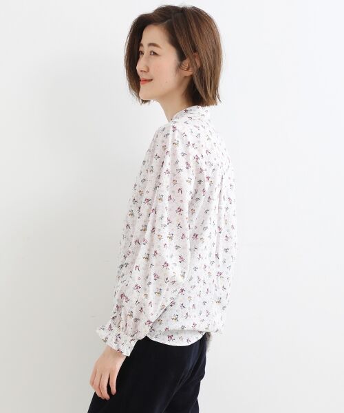 セール】 LIBERTYスタンドカラーブラウス （シャツ・ブラウス